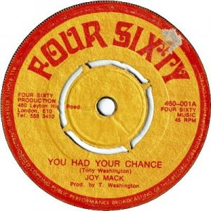 YOU HAD YOUR CHANCE (VG+) / VERSION (VG+)