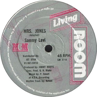 MRS.JONES (VG+) / JUST DON'T WANT TO BE LONELY (VG+/少しセンターずれ)
