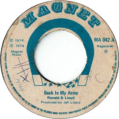 BACK IN MY ARMS(G) / DRIFTING AWAY (VG-)