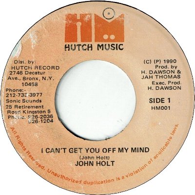 I CAN'T GET YOU OFF MY MIND (VG+)