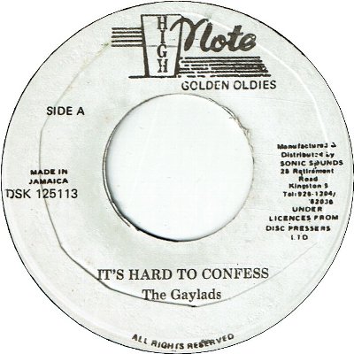 IT'S HARD TO CONFESS (VG-) / I NEED YOUR LOVING (VG-)