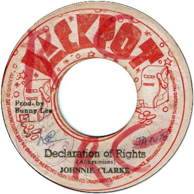 DECLARATION OF RIGHTS (VG+/WOL) / DUB OF RIGHTS (VG/WOL)