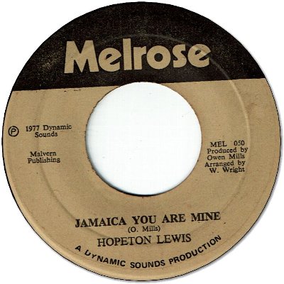 JAMAICA YOU ARE MINE (VG+/WOL) / VERSION (VG)