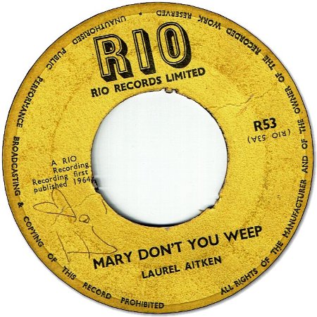 MARY DON'T YOU WEEP (VG+/WOL) / I BELIEVE (VG/WOL)