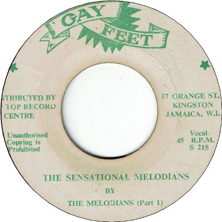 THE SENSATIONAL MELODIANS (VG) / Pt.2 (VG)
