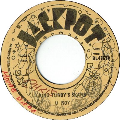 KING TUBBY'S SKANK (VG/WOL) / KING TUBBY'S FICIALLY (VG+)