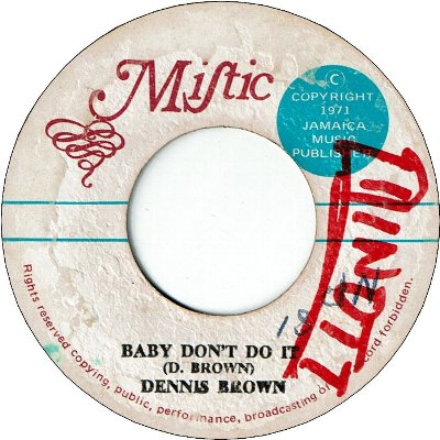 BABY DON'T DO IT (VG/WOL) / LIVE IT UP (VG/WOL)