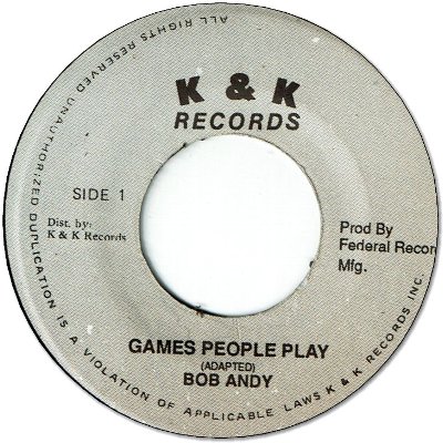 GAMES PEOPLE PLAY (VG) / TALKING LOVE (VG+)