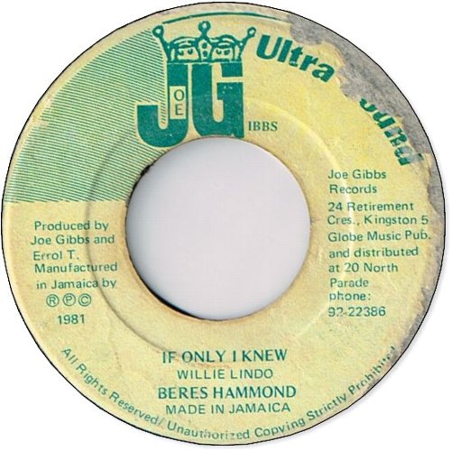 IF ONLY I KNEW (VG〜VG+)