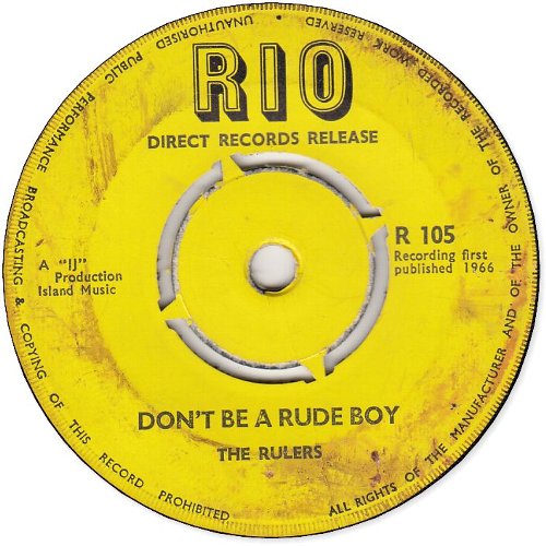 DON’T BE A RUDE BOY (VG to VG+) / BE GOOD (VG)